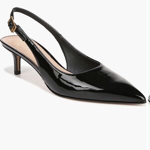 Franco Sarto black slingback kitten heels